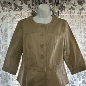 Women's Tan Button-Up Jacket